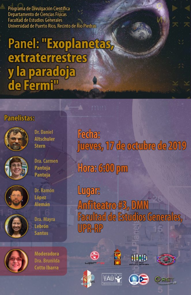 Afiche Exoplanetas, extraterrestres y la paradoja de Fermi-small2